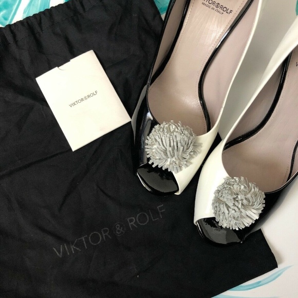 VIkTOR ROLF Harlequin Whimsical Heel Patent Pump EU 37.5 - Picture 7 of 8